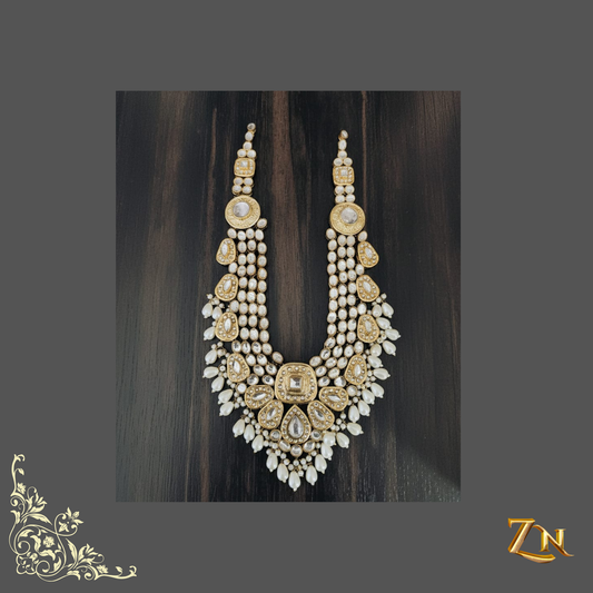 Maharani Style Polki Kundan Pearl Haar