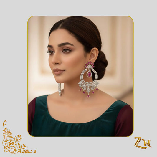 Real zircon earrings