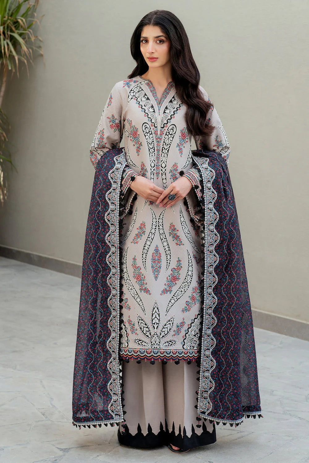 JAZMIN | SHAHKAR EID COLLECTION | EMBROIDERED LUXURY LAWN SL25-D7
