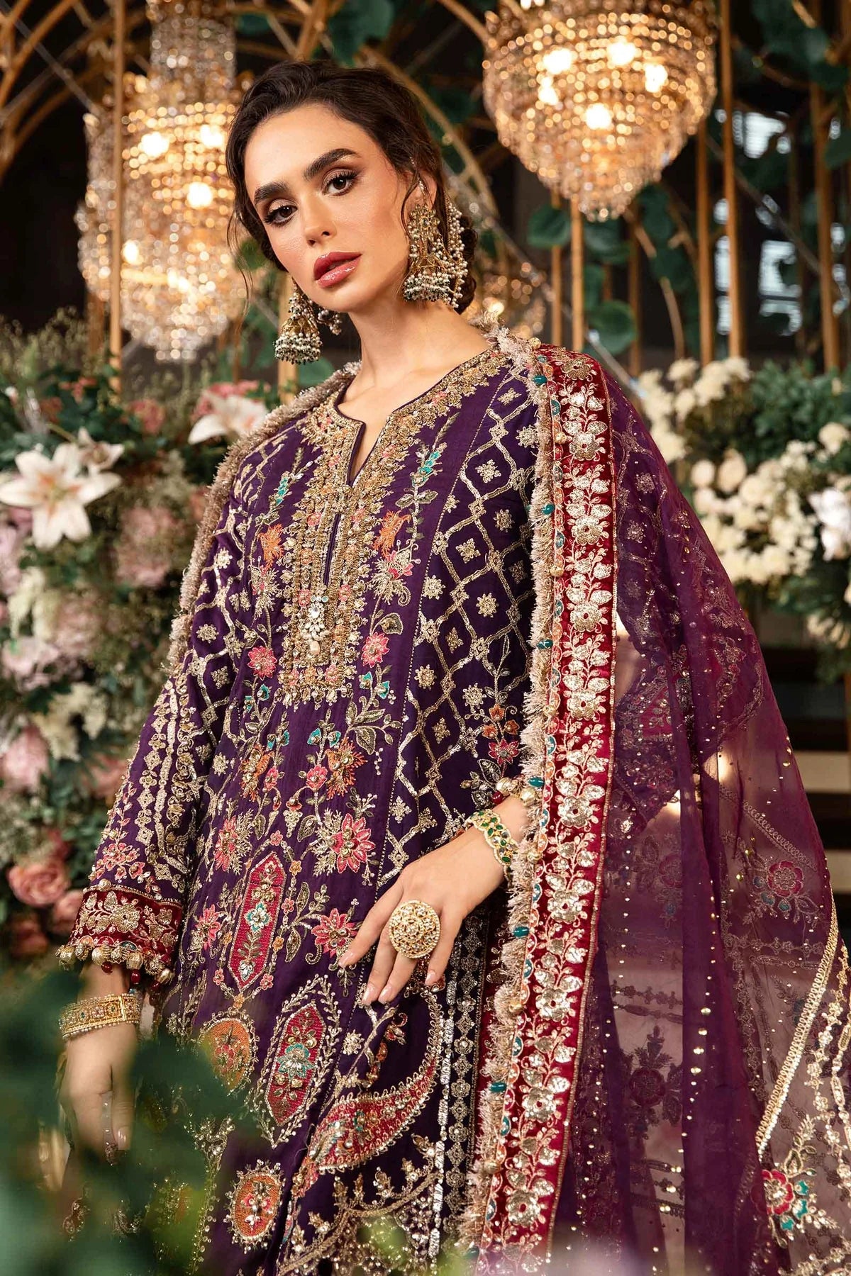 MARIA B | WEDDING EDITION '24 | 3 Piece Embroidered Organza Suit | BD-2903