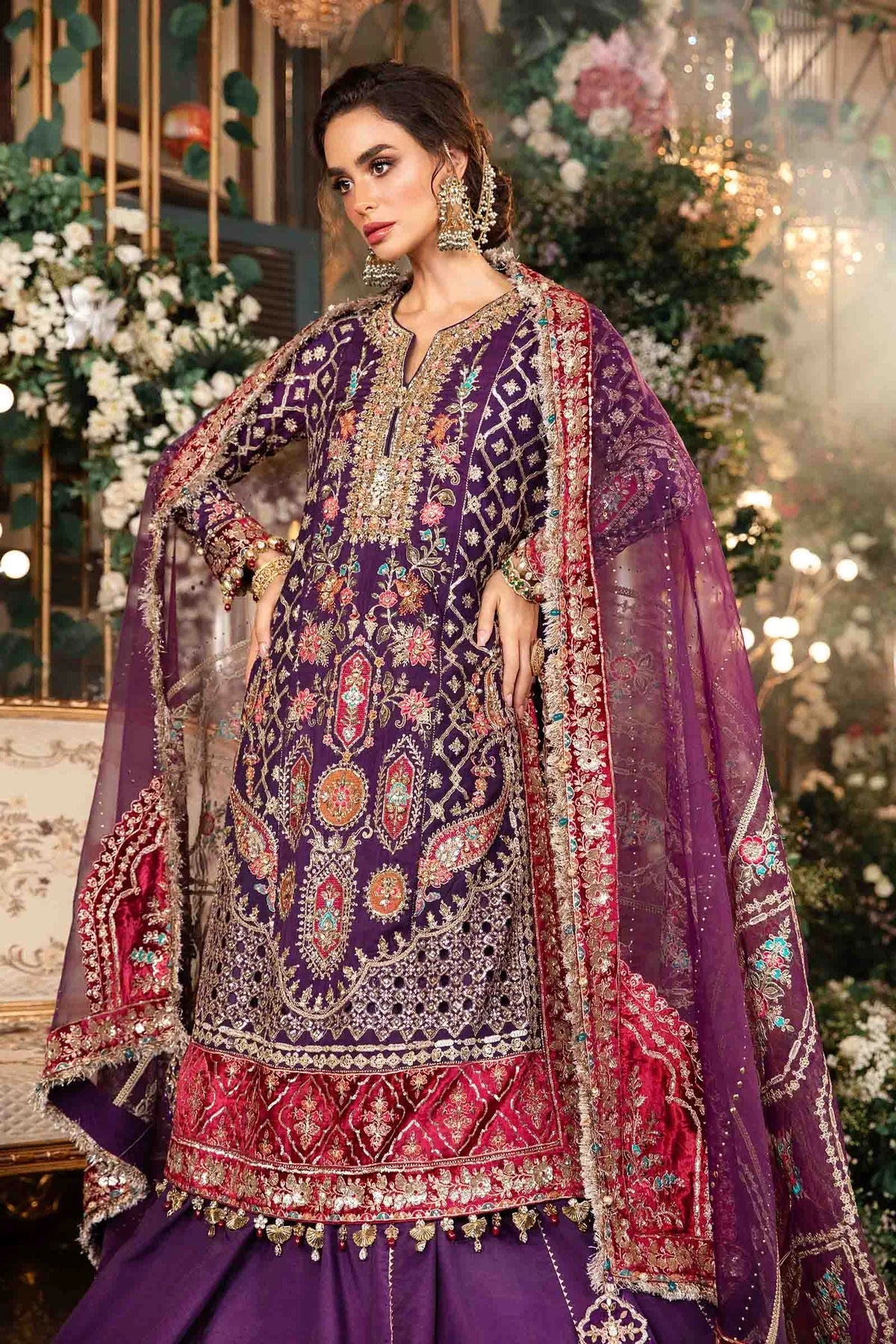 MARIA B | WEDDING EDITION '24 | 3 Piece Embroidered Organza Suit | BD-2903