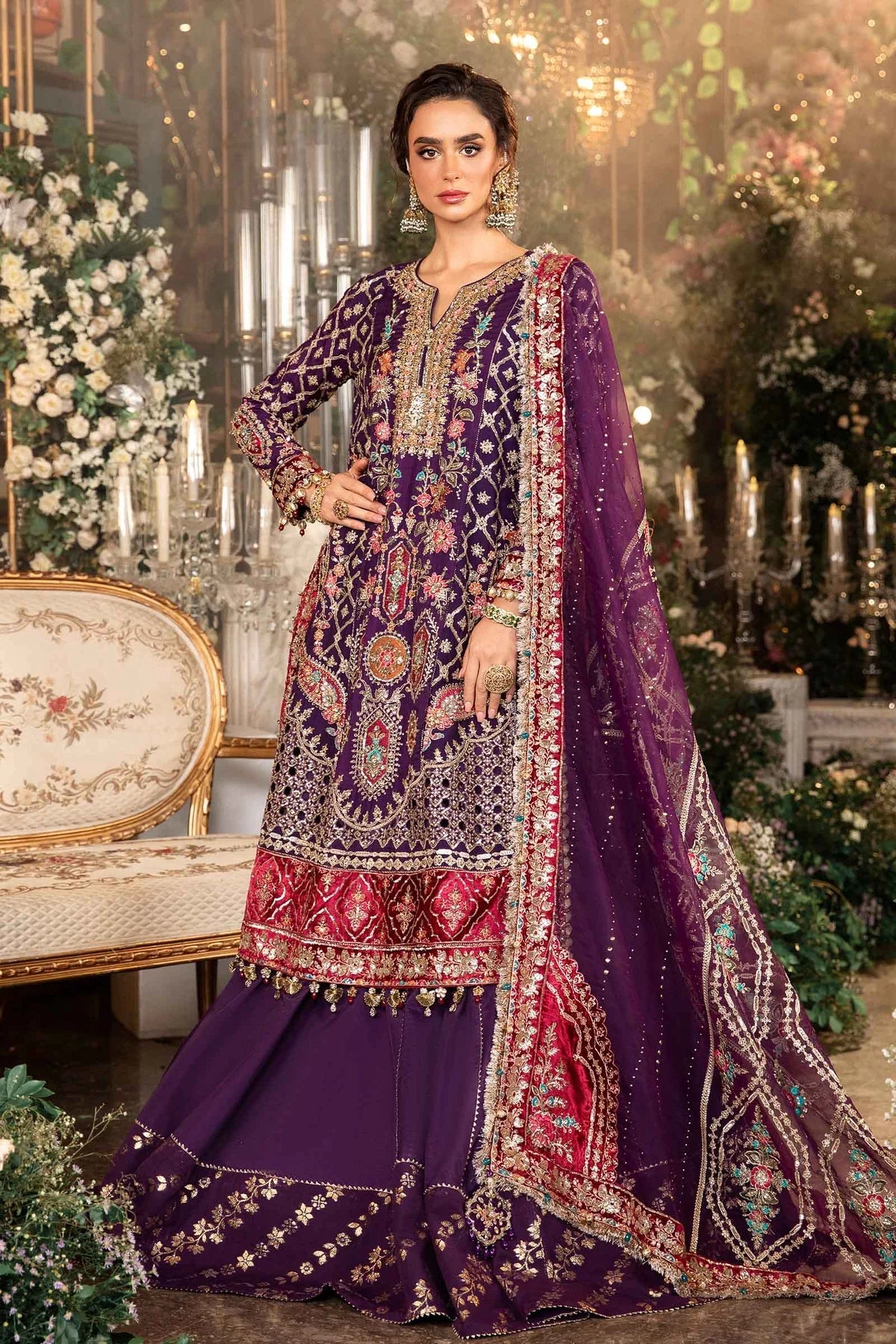 MARIA B | WEDDING EDITION '24 | 3 Piece Embroidered Organza Suit | BD-2903