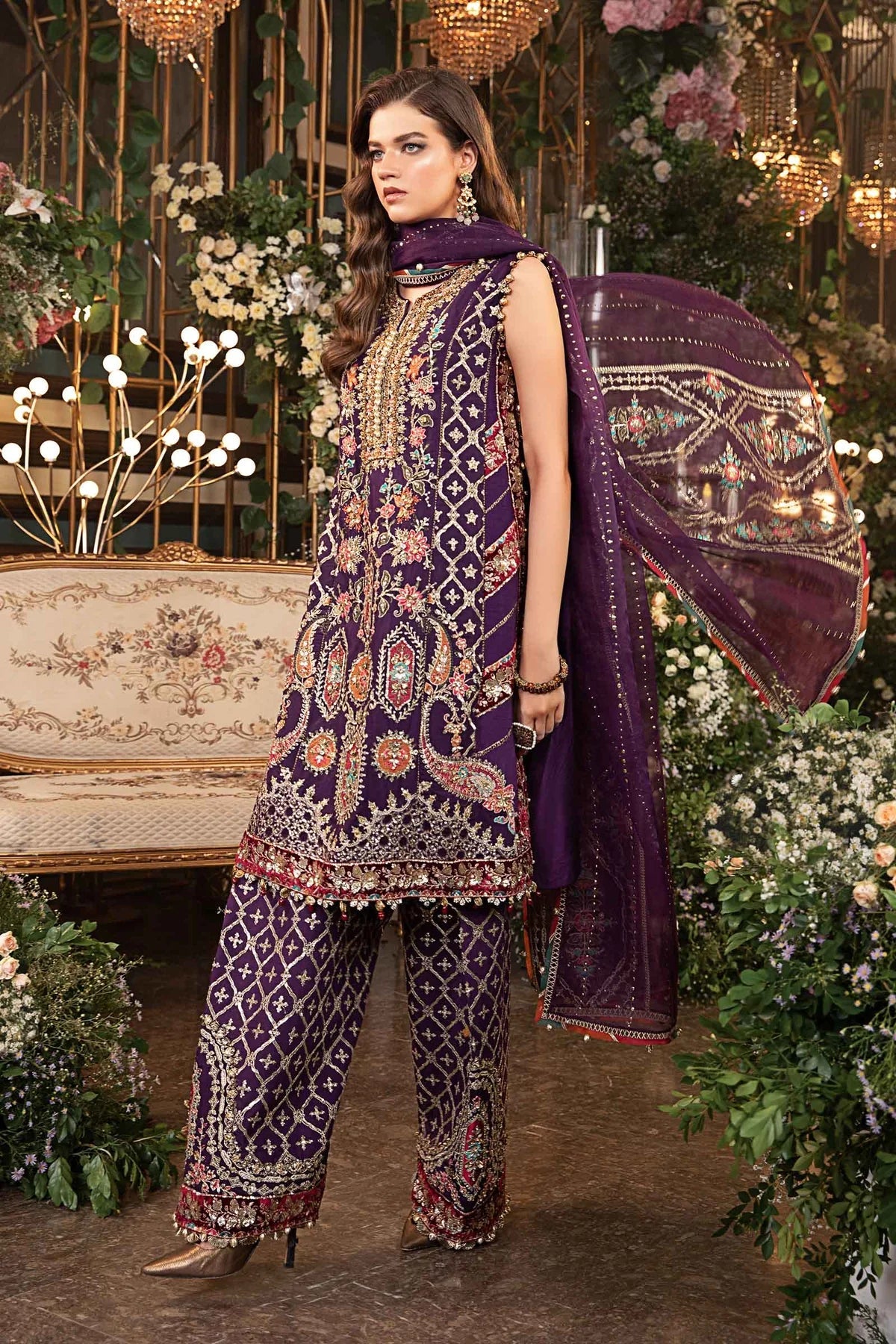 MARIA B | WEDDING EDITION '24 | 3 Piece Embroidered Organza Suit | BD-2903
