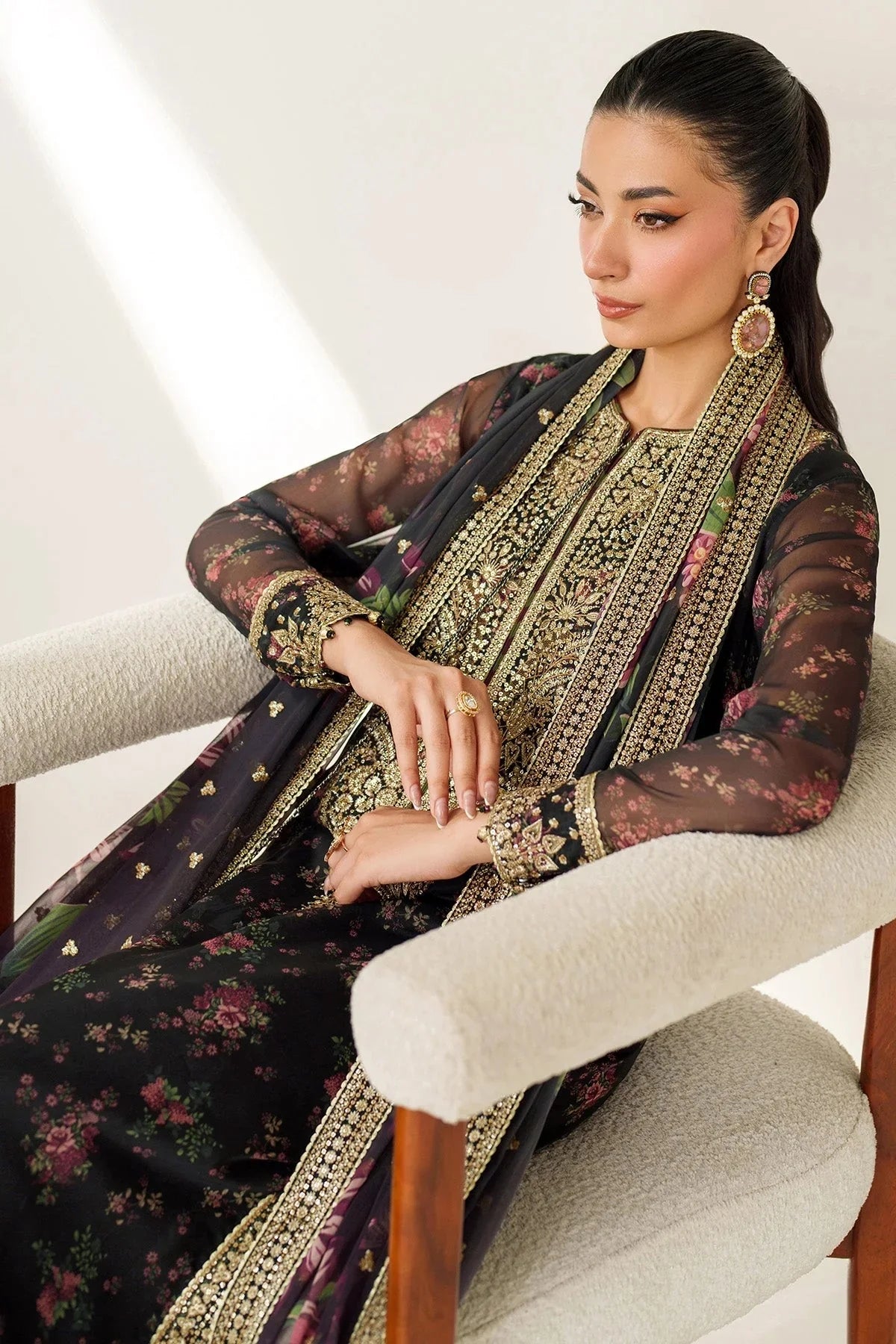 AZMIN | SHAHKAR EID COLLECTION | EMBROIDERED LUXURY LAWN SL24-D1