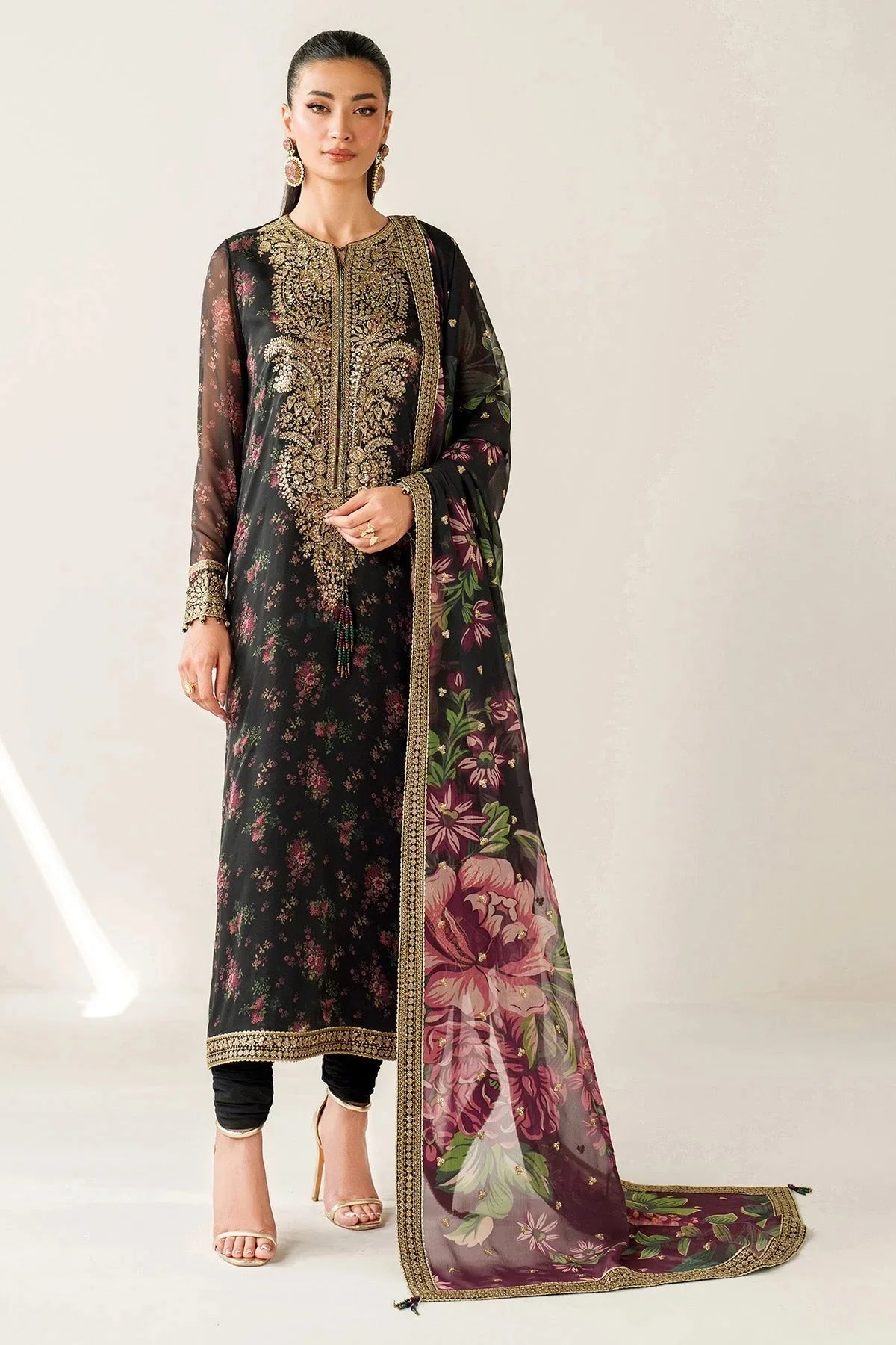 AZMIN | SHAHKAR EID COLLECTION | EMBROIDERED LUXURY LAWN SL24-D1