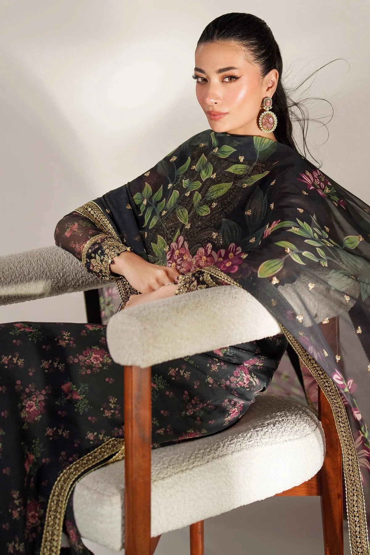 AZMIN | SHAHKAR EID COLLECTION | EMBROIDERED LUXURY LAWN SL24-D1