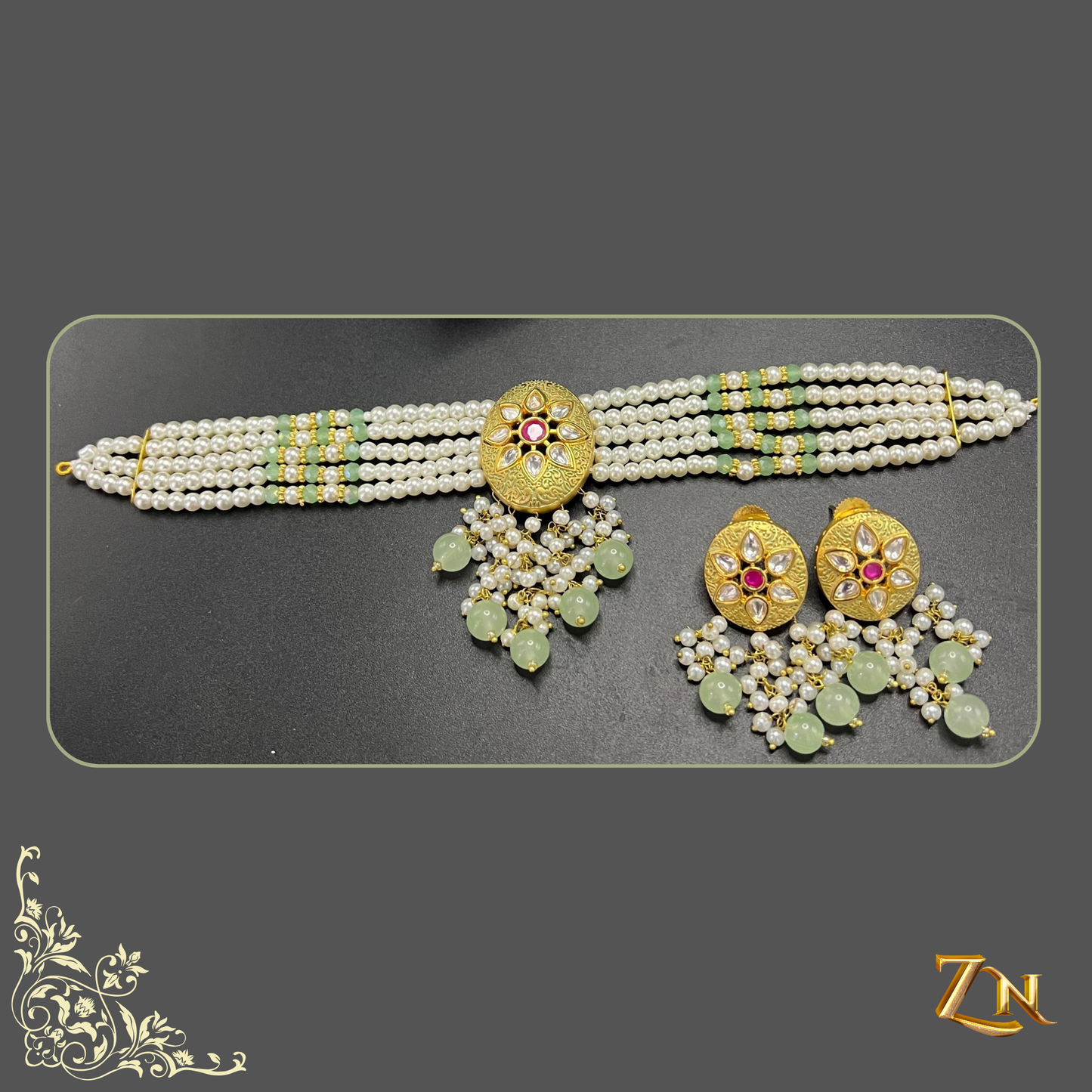 Indian Rajasthani Kundan choker set