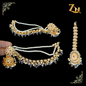 Kundan jhumka and teeka