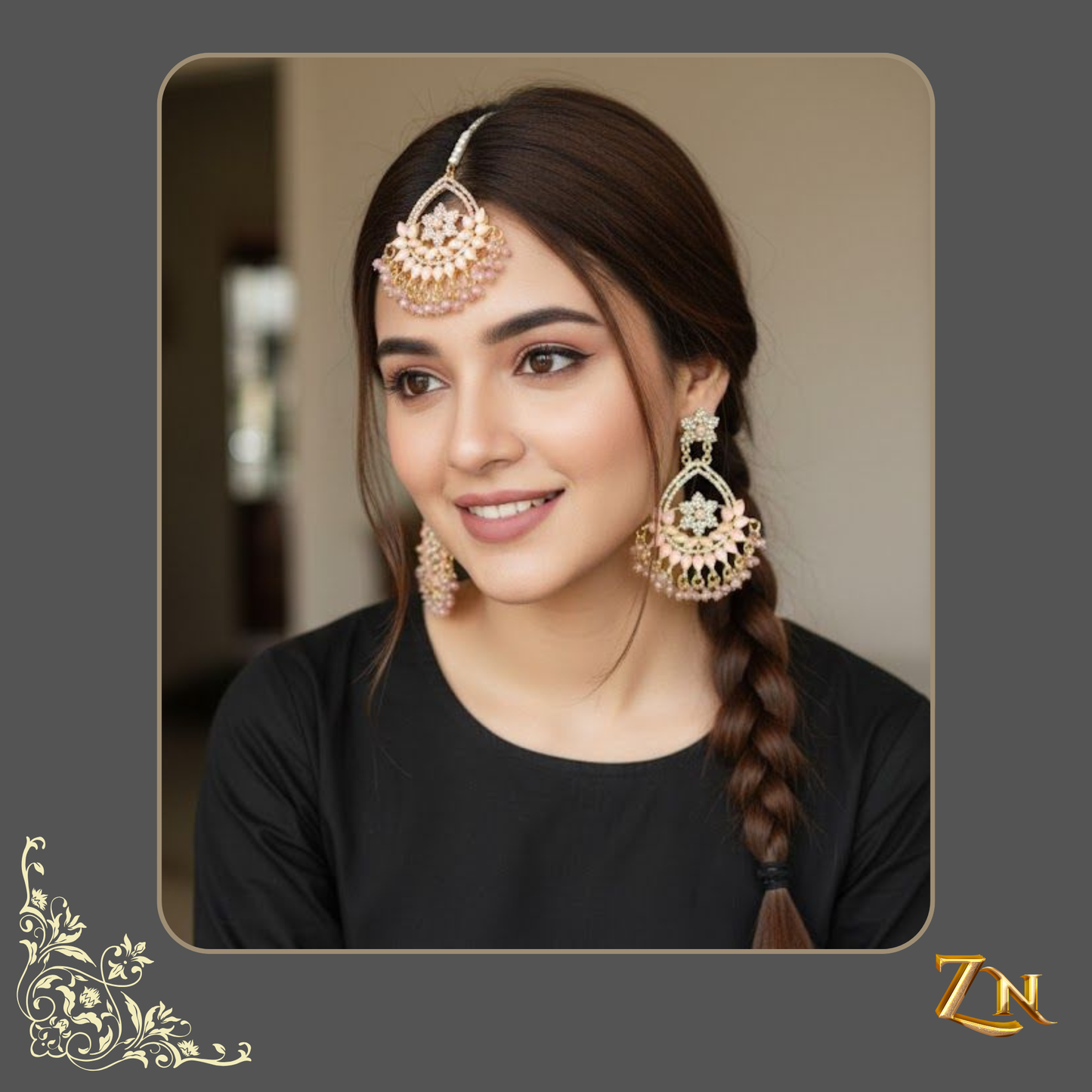 Beautiful handmade Bindi Earrings Set