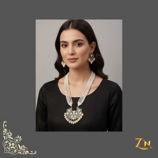 Elegant Mala Set with earrings