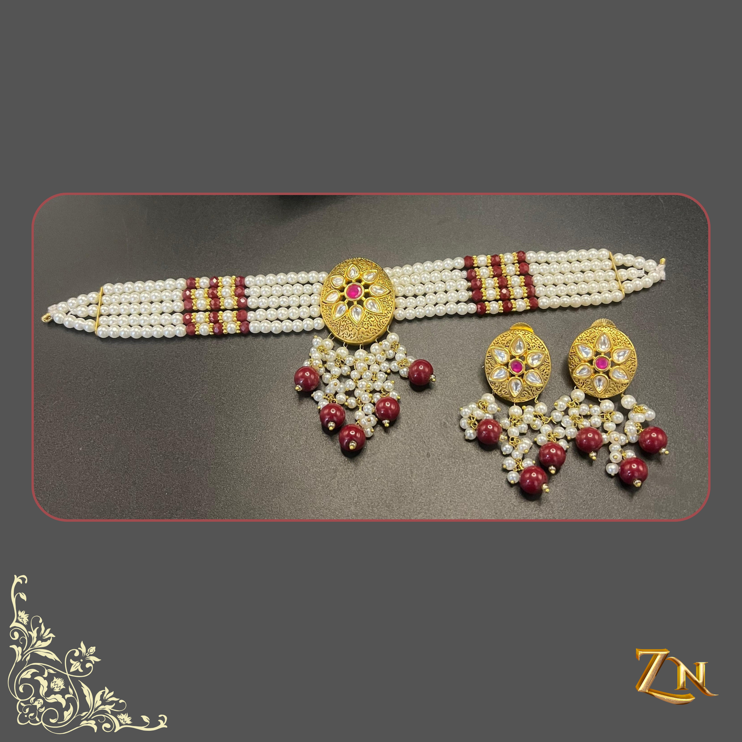 Indian Rajasthani Kundan choker set