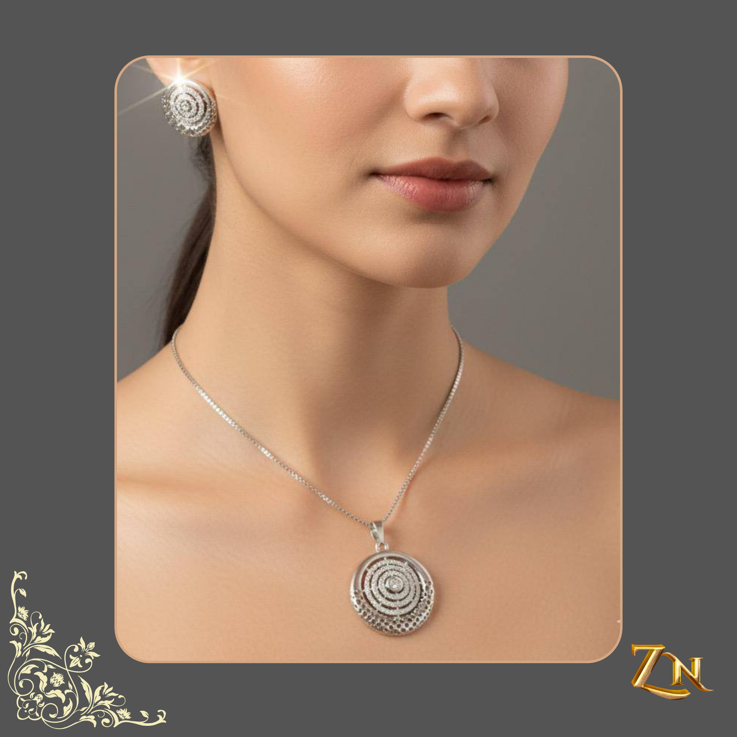 Zircon locket set
