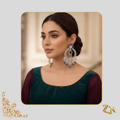 Real zircon earrings