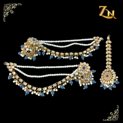 Kundan jhumka and teeka