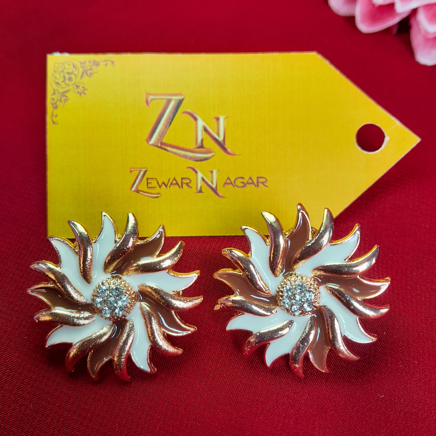 Flower-Shaped Earings