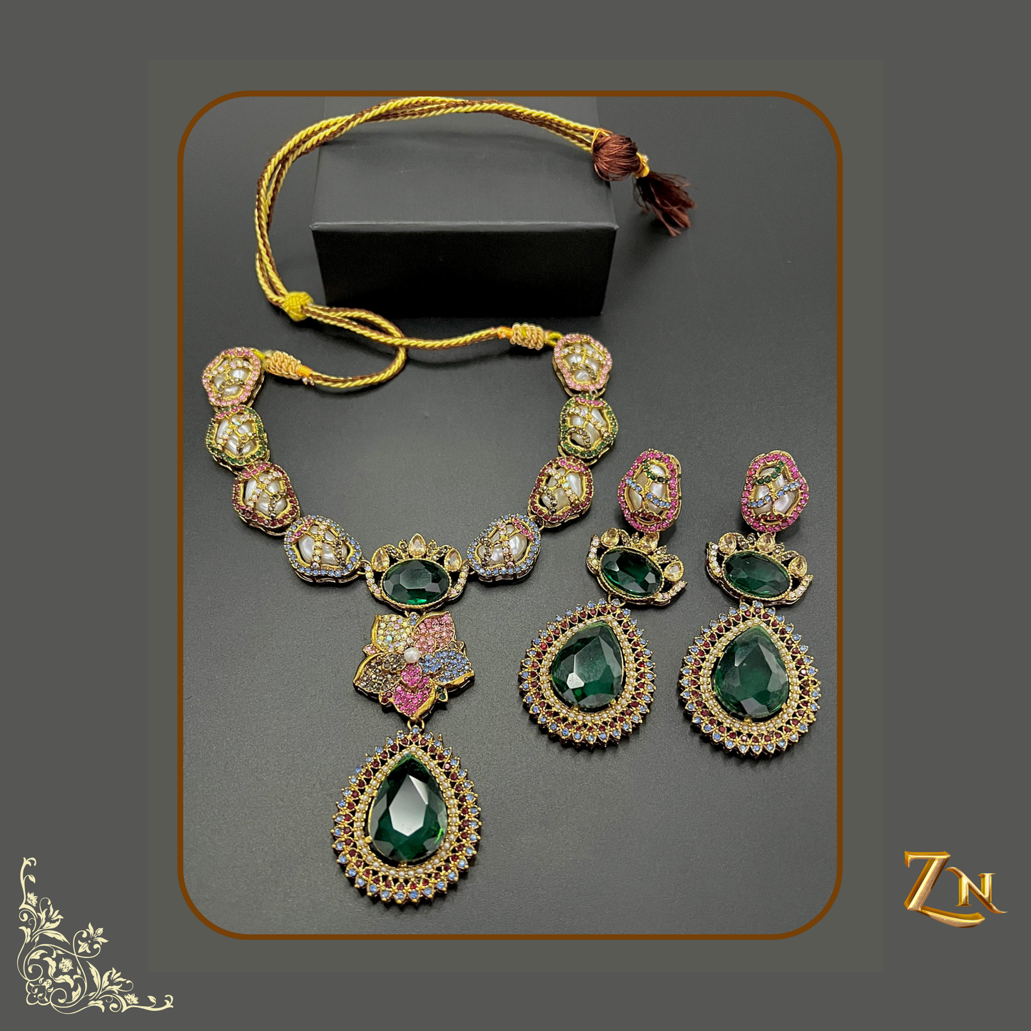 Designer Necklace with saprkling stone