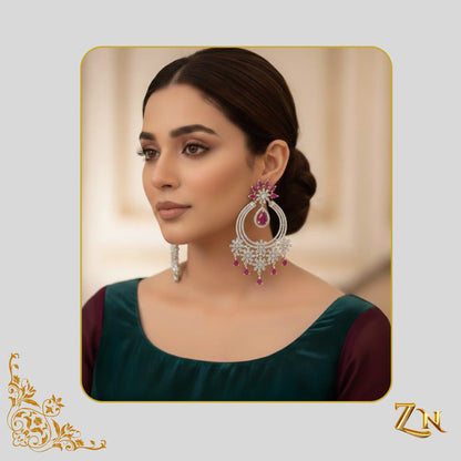 Real zircon earrings