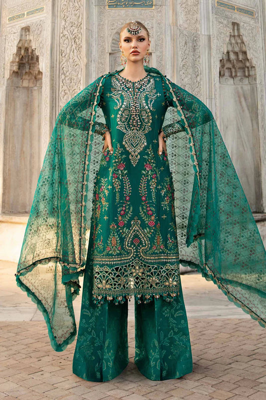 MARIA B | Sateen '24 | Embroidered Cotton Satin Suit | CST-805