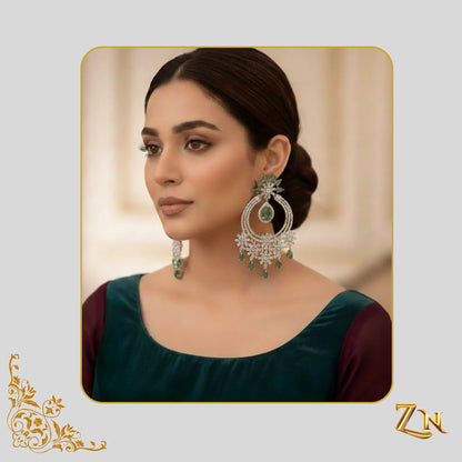 Zircon earrings in elegant design