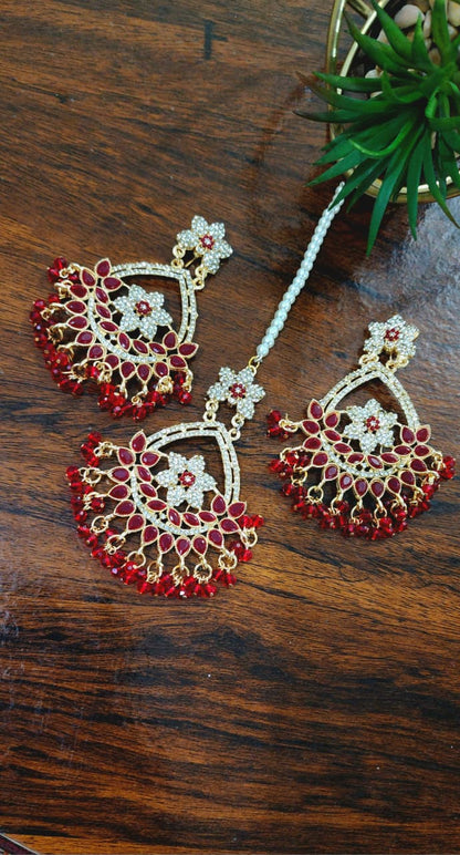 Beautiful handmade Bindi Earrings Set